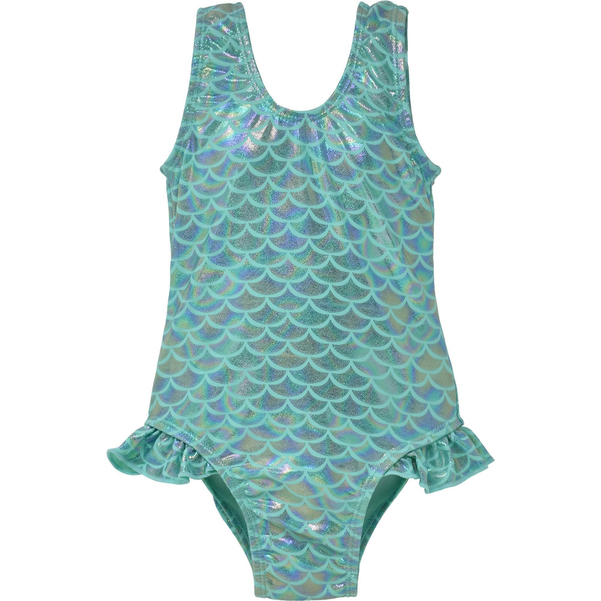 UPF 50+ Delaney Hip Ruffle Swimsuit - Fairy Tale Scales