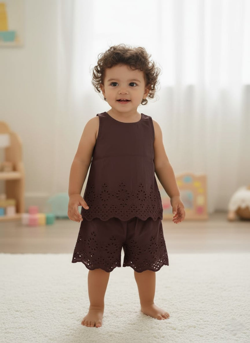 June Shorts and Top Set Brown