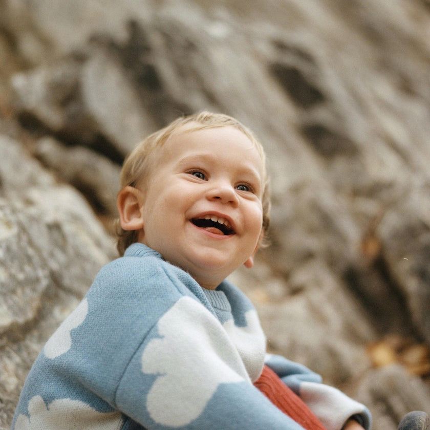 children's wool blend sweater - cloudy