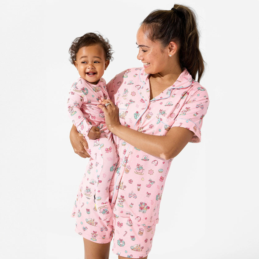 Candy Cane Lane Bamboo Women's Pajama Short Set