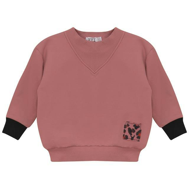 Sweatshirt with Rib Fennel Neck