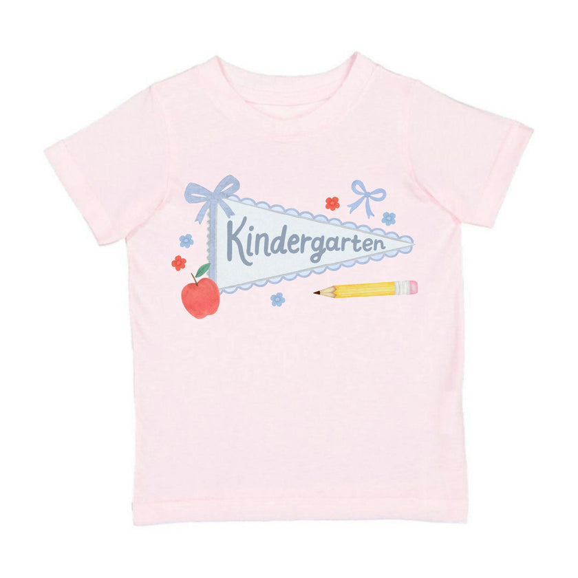 Kindergarten Bow Pennant Short Sleeve T-Shirt