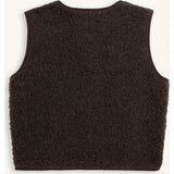 children's merino wool vest - stone grey