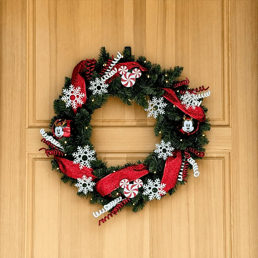 Disney® Mickey Mouse and Minnie Mouse Christmas Wreath Pre-Lit