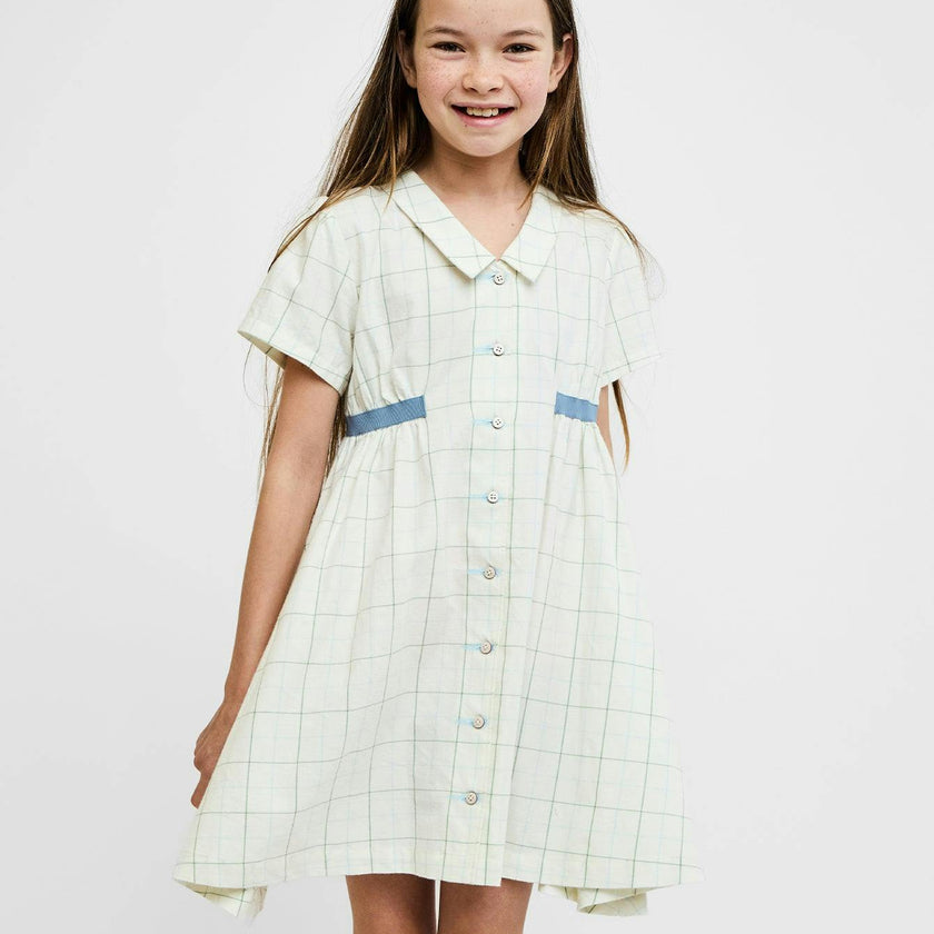 Shirt Dress, Seafoam Plaid