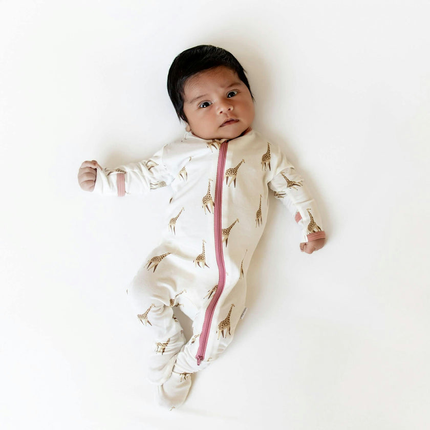 Giraffe Zippered Footie