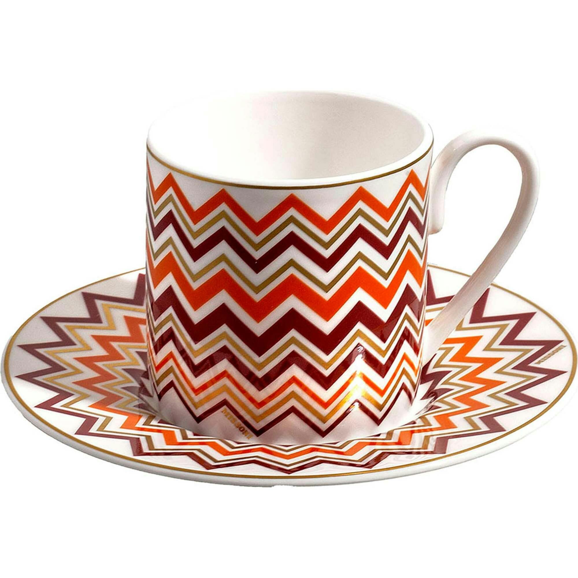 Coffee Cup & Saucer Iconic Set of 2 In Luxury Box Diam. 2.3
