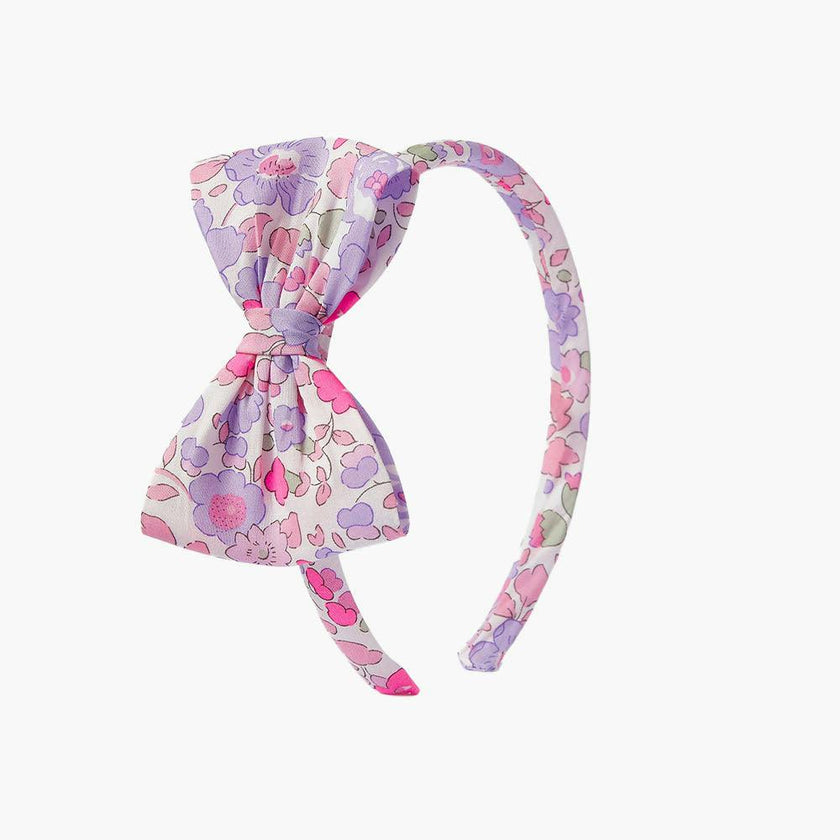 Big Bow Alice Band in Lilac Betsy