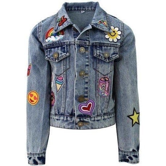 All About The Patch Crop Denim Jacket