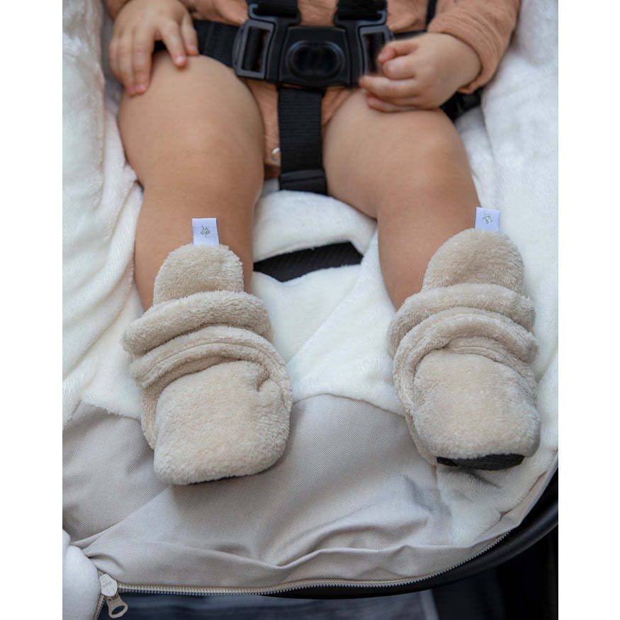 Plush Baby Booties With Anti-Slip Grip Soles