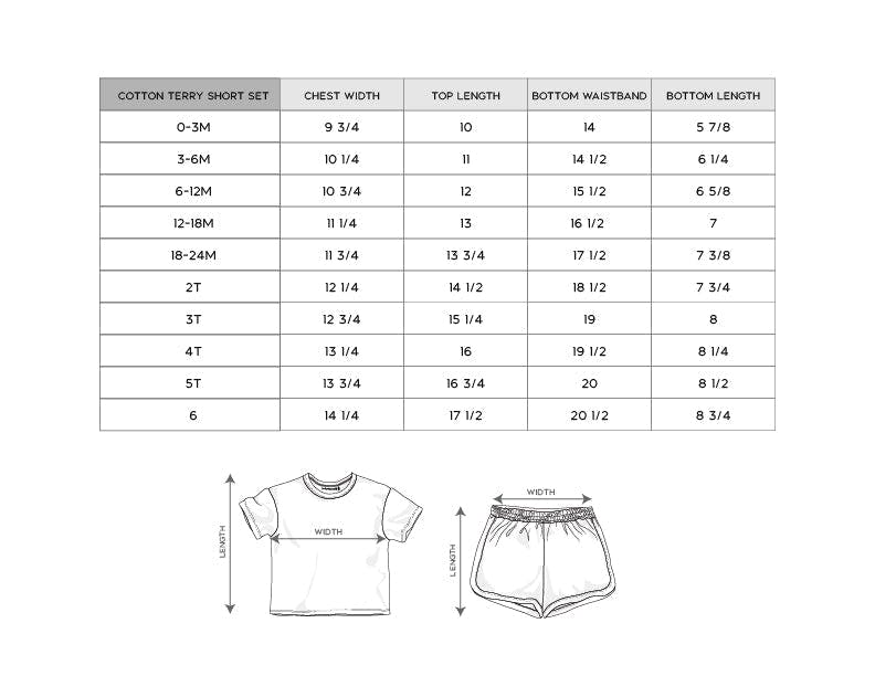 Short Sleeve Cotton Terry Set