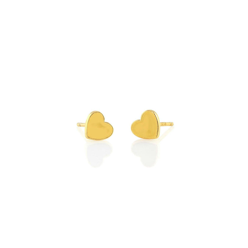 Petite Heart Enamel Stud Earrings