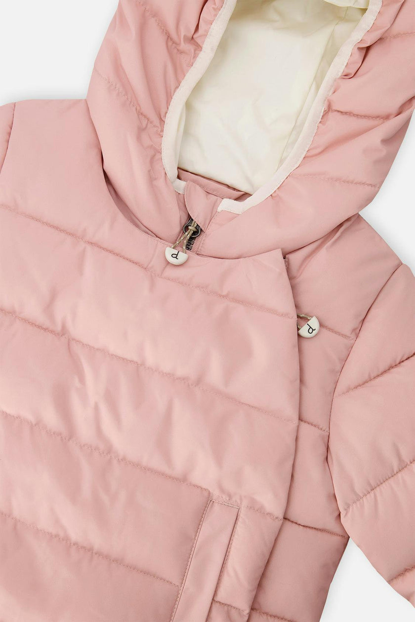 Winter Jacket Adapted For Car Seats Pale Dusty Pink