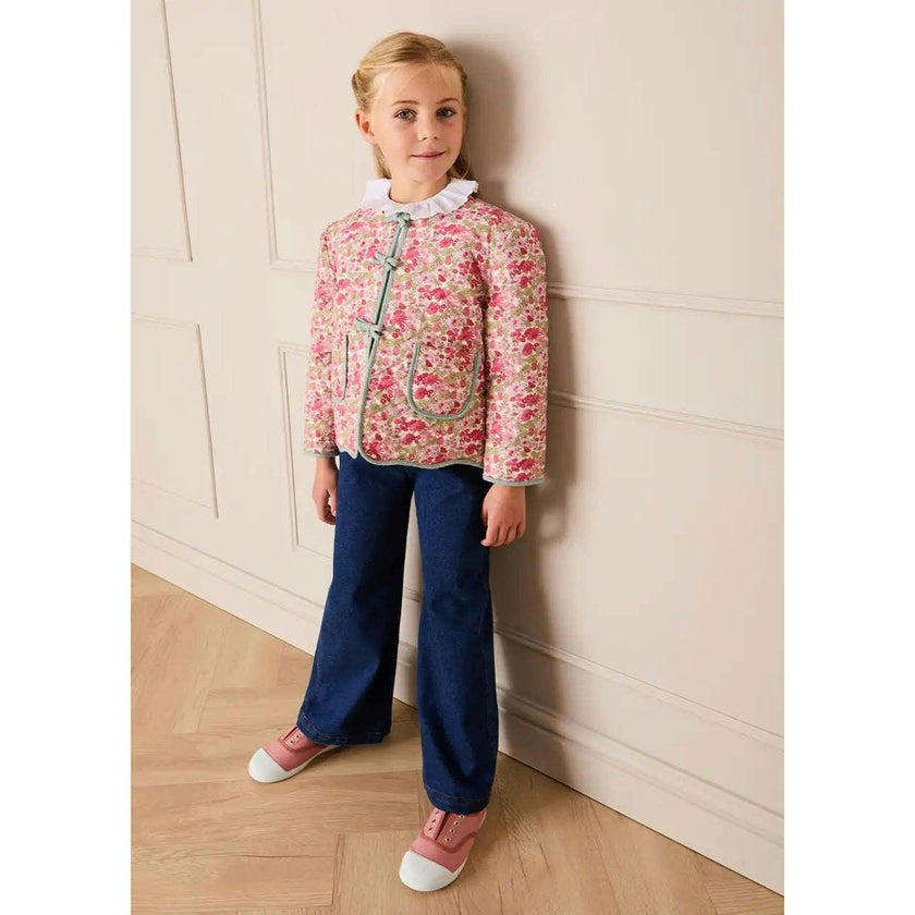 Margret Floral Reversible Quilted Jacket in Pink (4-12yrs)