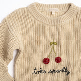 Très Sparkly Sweater in Ecru