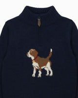 Benji Beagle Half-Zip Sweater
