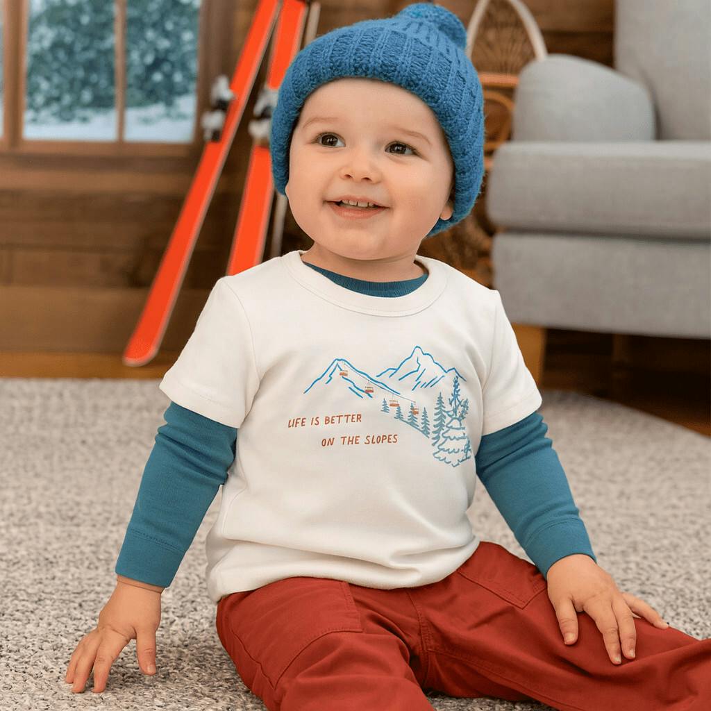 graphic tee | on the slopes