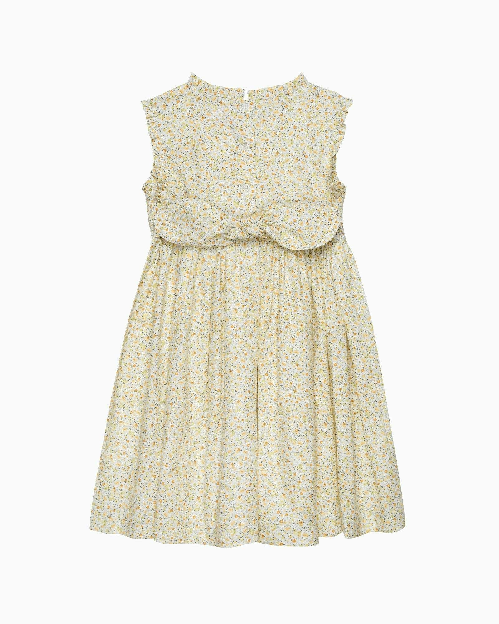 Bunny Smocked Dress in Yellow
