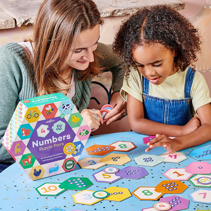 Hexagon Puzzle Pairs: Numbers