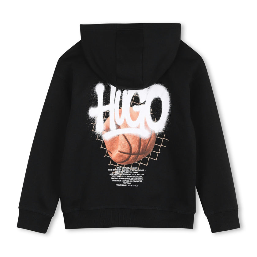 Black Logo Hooded Sweatshirt