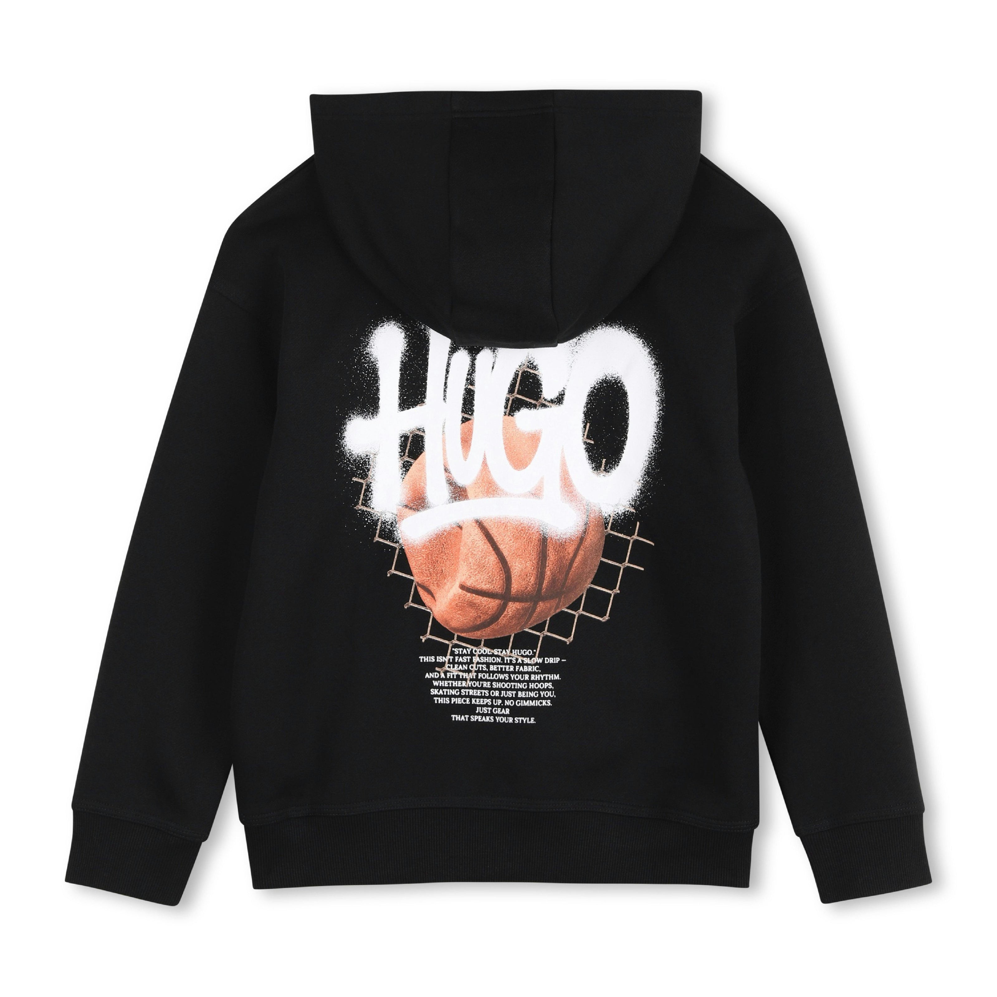 Black Logo Hooded Sweatshirt