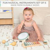 Fun Musical Instruments for Toddlers - Wooden Montessori Toy Gift for Babies & Kids 1-3 - Explore Sounds Through Play - Incl. Xylophone