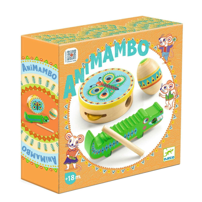 Animambo 3 Pc Set -Guiro,Maracas,Tambourine