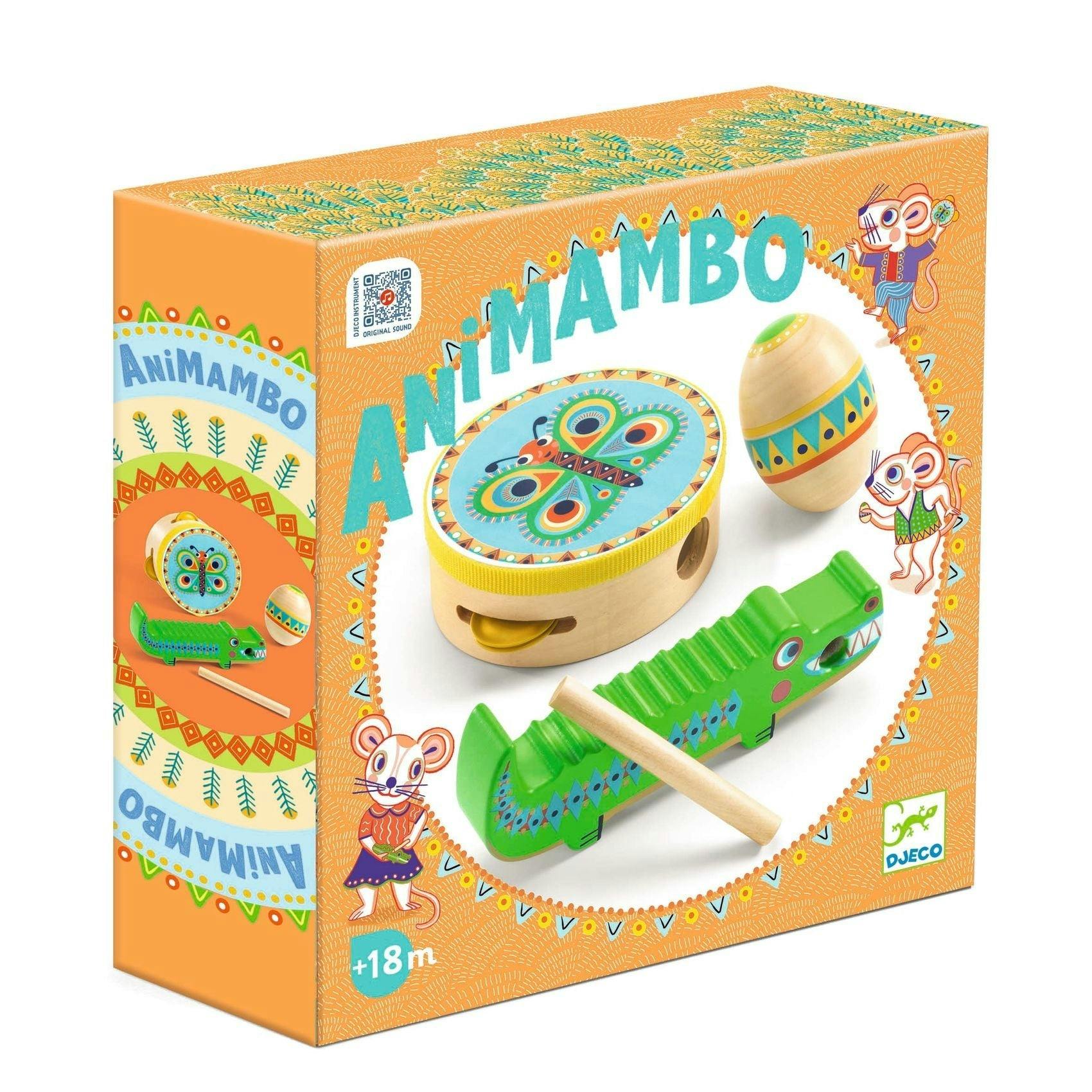 Animambo 3 Pc Set -Guiro,Maracas,Tambourine