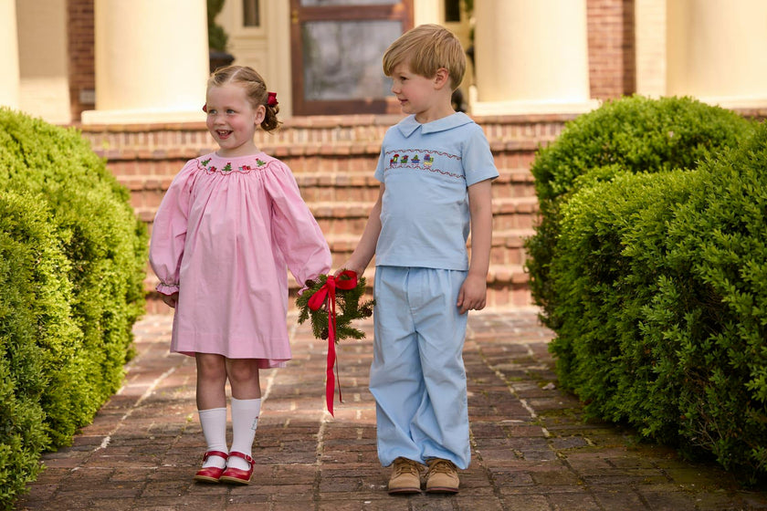 Smocked Bishop Dress - Holly Days