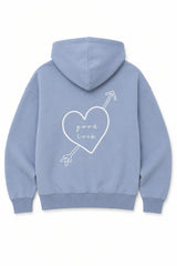 Lea Fall Blue Sky French Terry Oversized Hoodie - Lucky