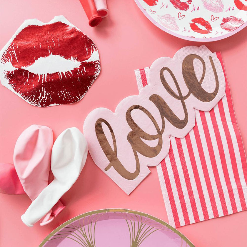 Pink Striped Guest Napkins