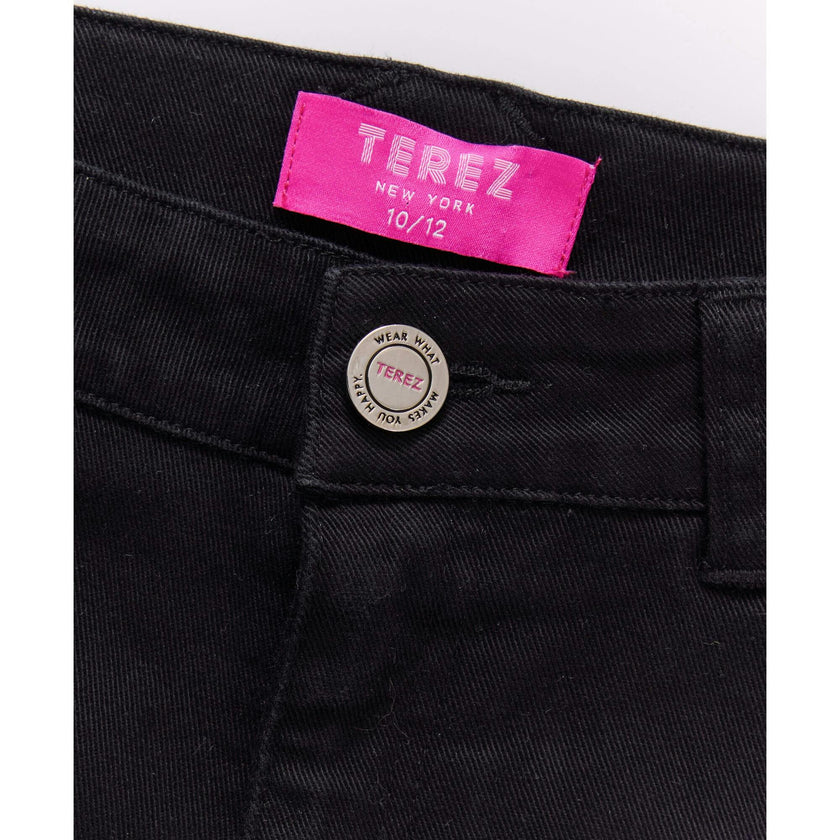 Girls Twill Stud Short in Black