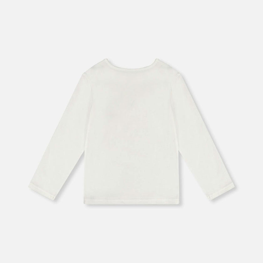 Long Sleeve Organic Cotton Strawberry T-Shirt Off White