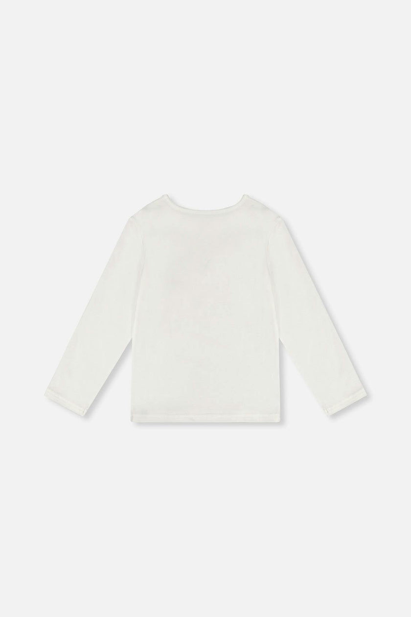 Long Sleeve Organic Cotton Strawberry T-Shirt Off White