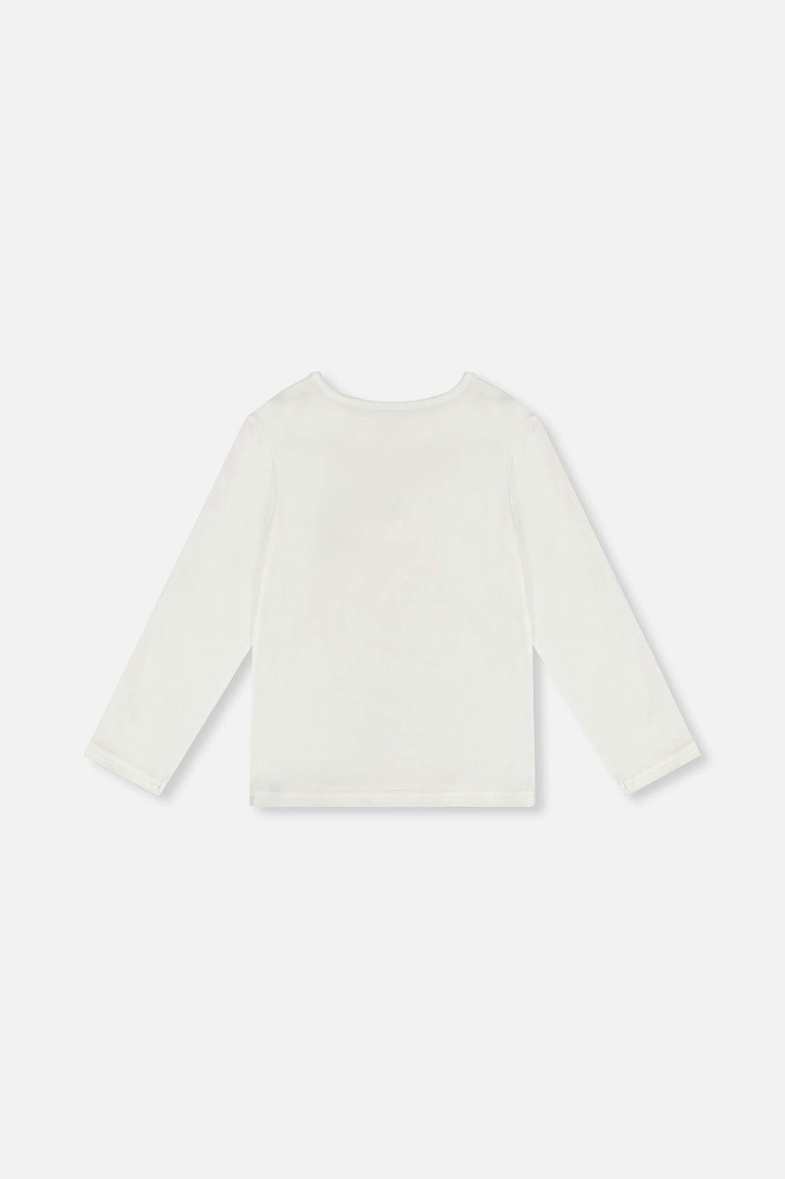 Long Sleeve Organic Cotton Strawberry T-Shirt Off White