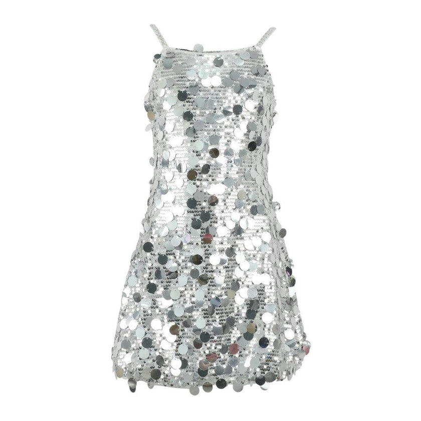 Silver Stardust Paillette Dress