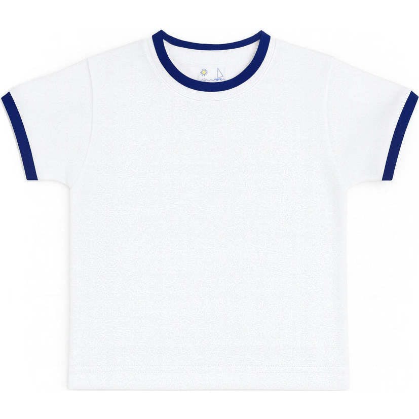 White T-Shirt With Tipping