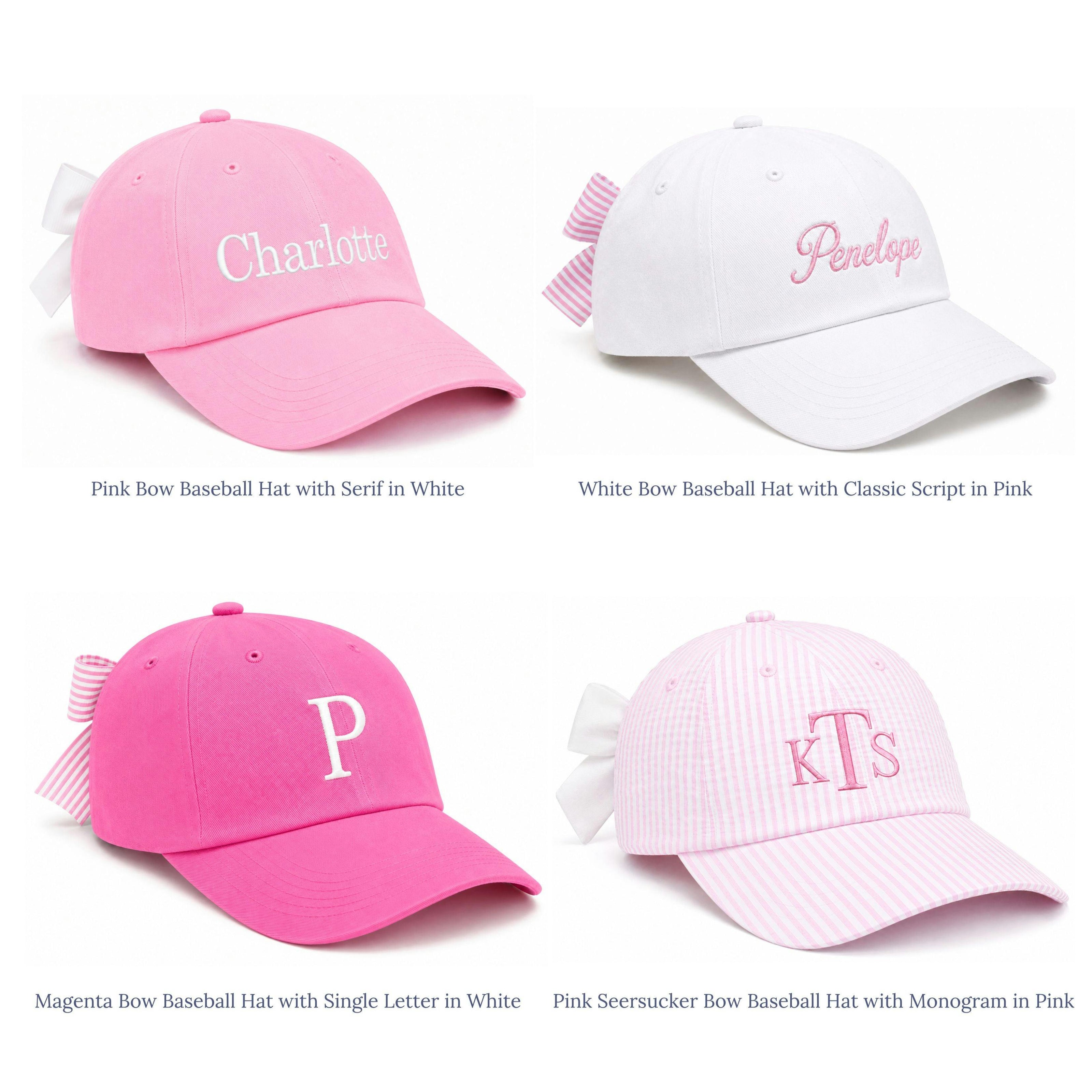Customizable Bow Baseball Hat