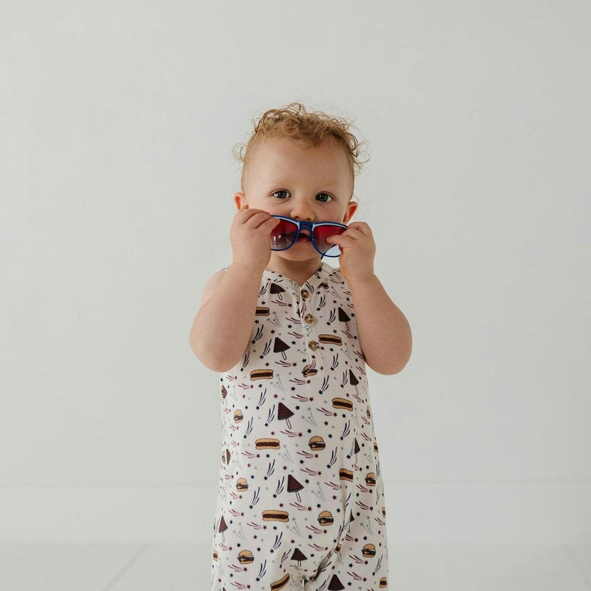 Boy's Sleeveless Romper Balloon Dogs