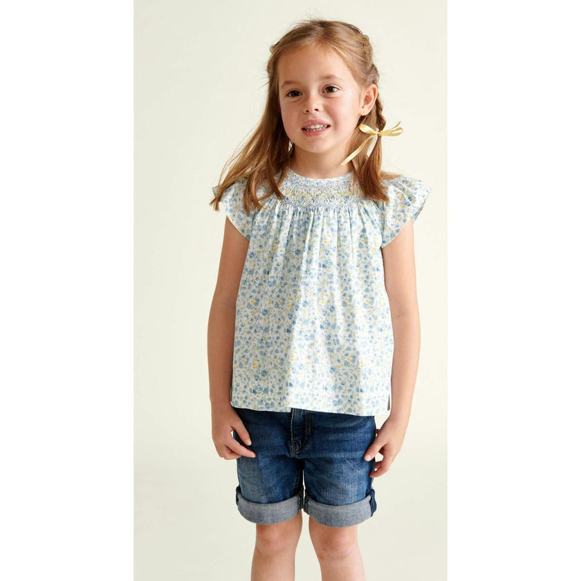 Hand-Smocked Girls Blouse Ines