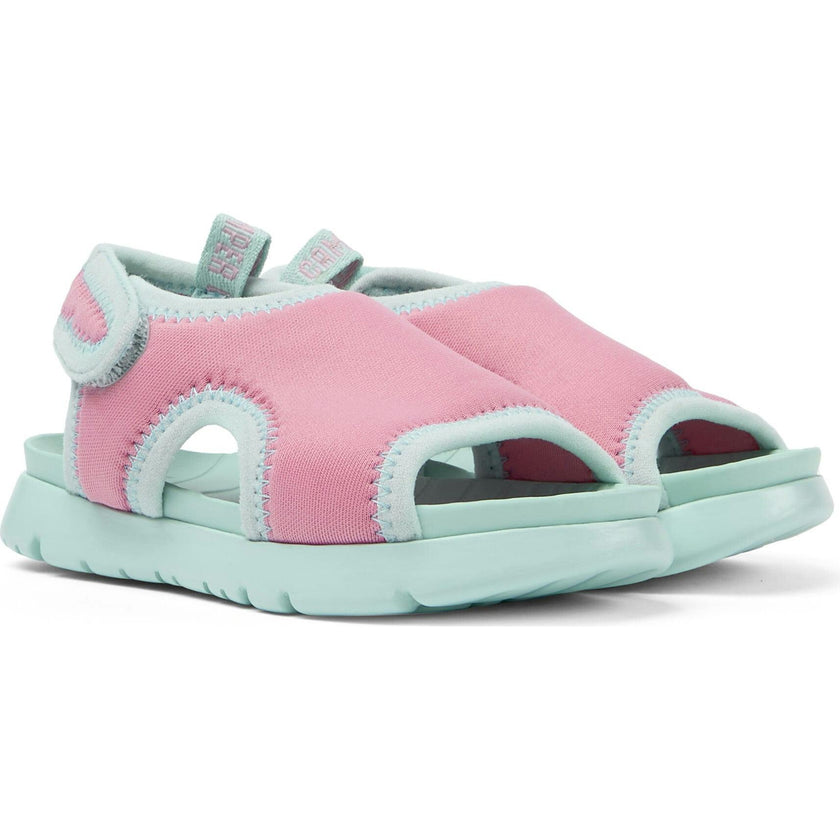 Oruga Calfskin Leather Flexible First Walker Sandals, Pink