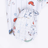 Home Run Baseball - 2 Way Zipper Footie & Swaddle