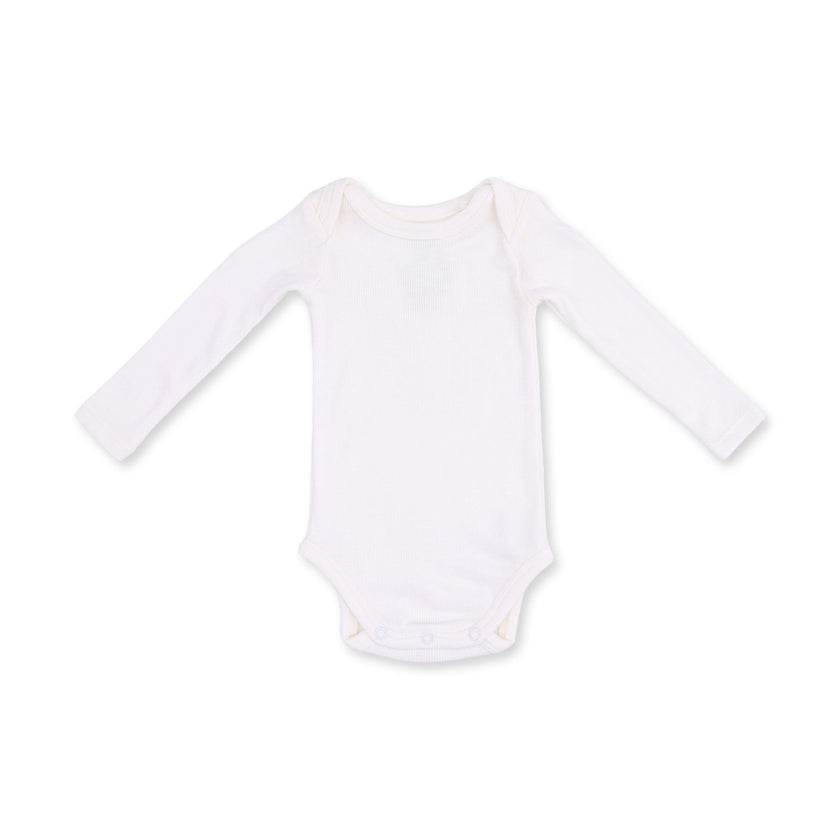Solid Snow White - Lap Shoulder Bodysuit