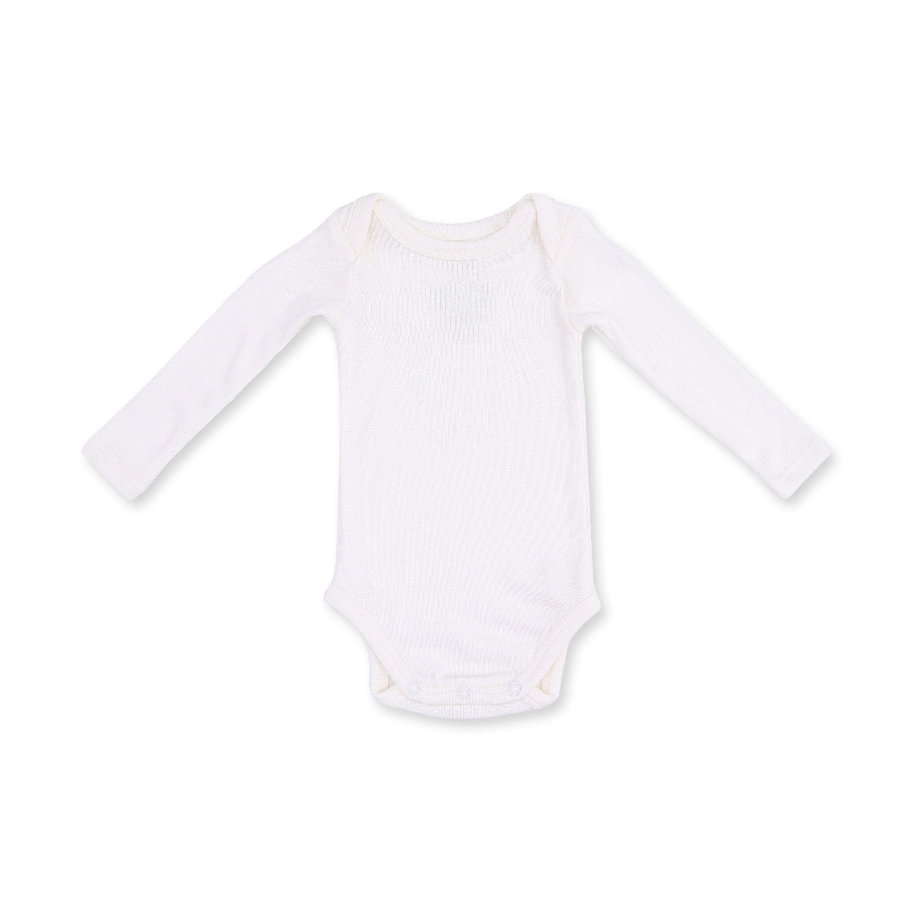 Solid Snow White - Lap Shoulder Bodysuit