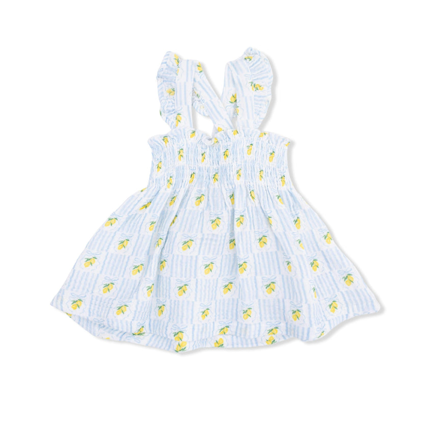Lovely Lemons - Smocked Top with Bloomer & Sun Hat Set