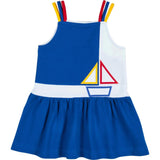 Pique Knit Dress With Sailboat