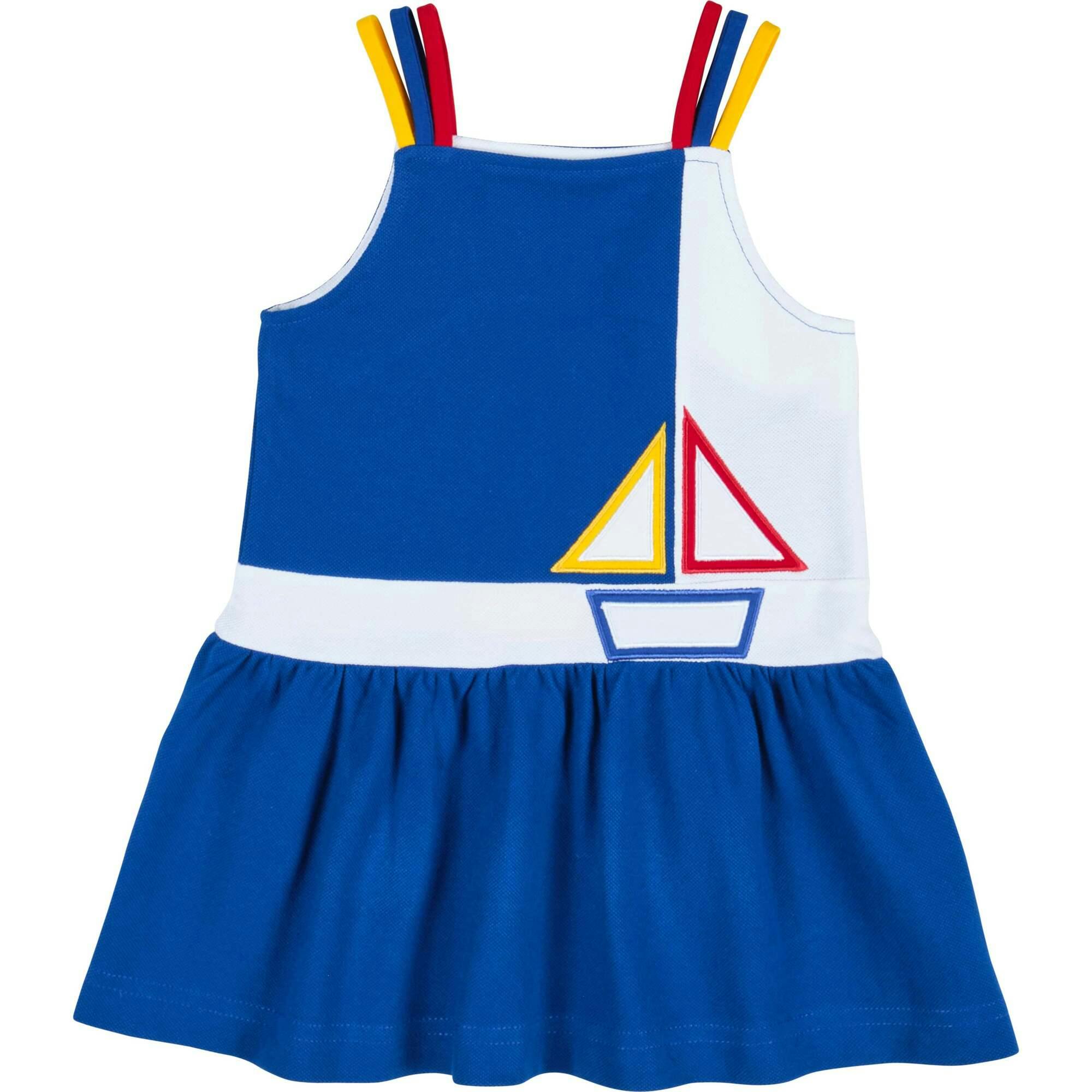 Pique Knit Dress With Sailboat