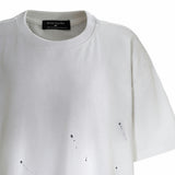 White Oversized Splatter T‑Shirt