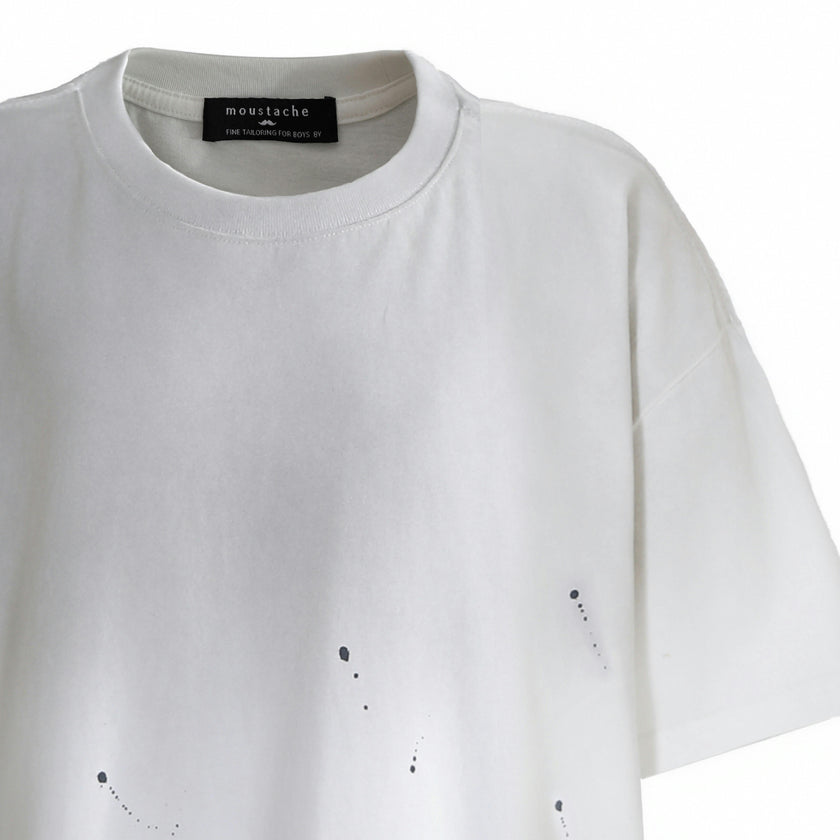 White Oversized Splatter T‑Shirt
