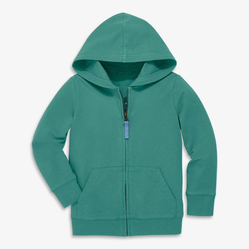 Kids zip hoodie in seasonal colors